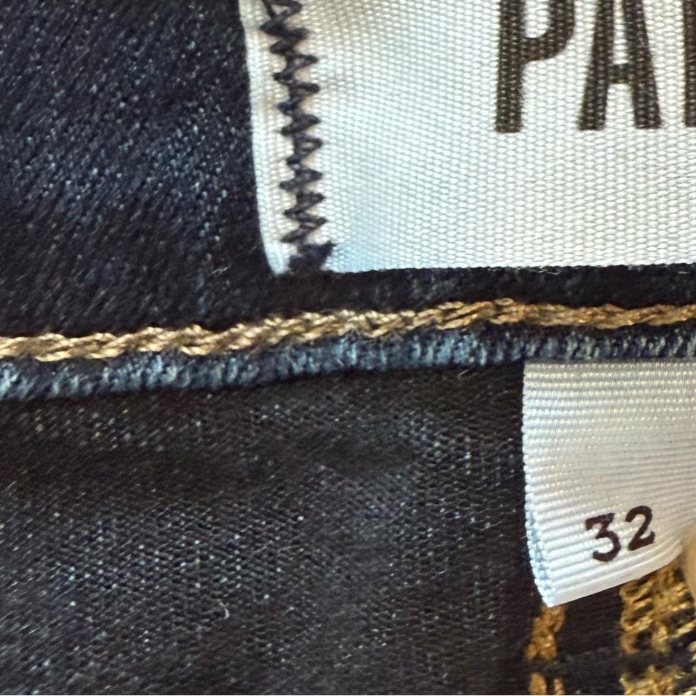 Paige Verdugo Ankle Stretch Dark Wash Blue Denim Mid Rise Jeans Women's 32 EUC - Picture 5 of 10